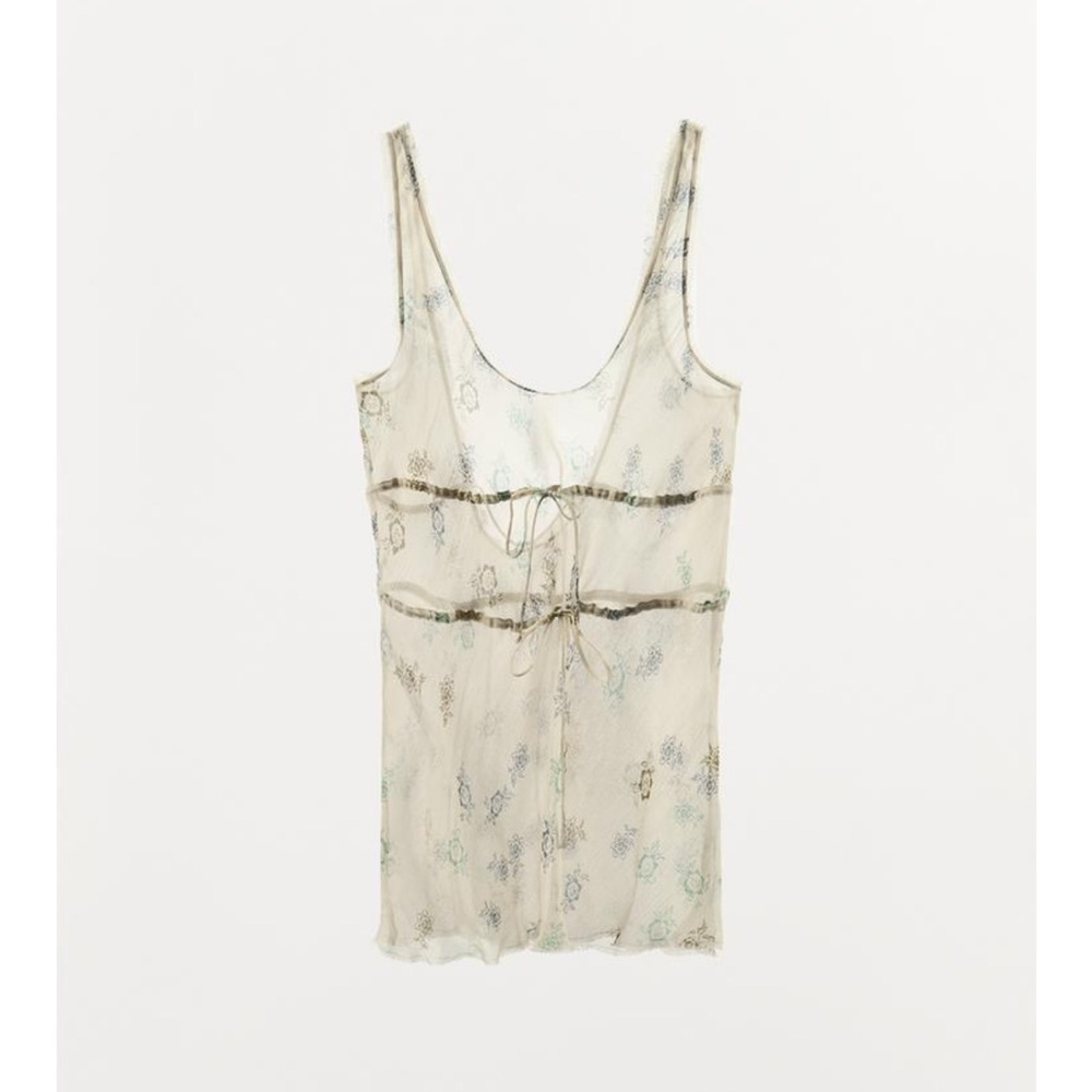 Zara sheer sleeveless top
